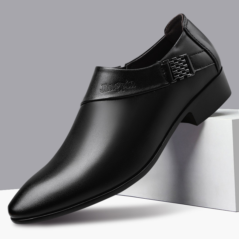 Leather Work Oxfords - Мужские кожаные туфли-оксфорды класса люкс больших