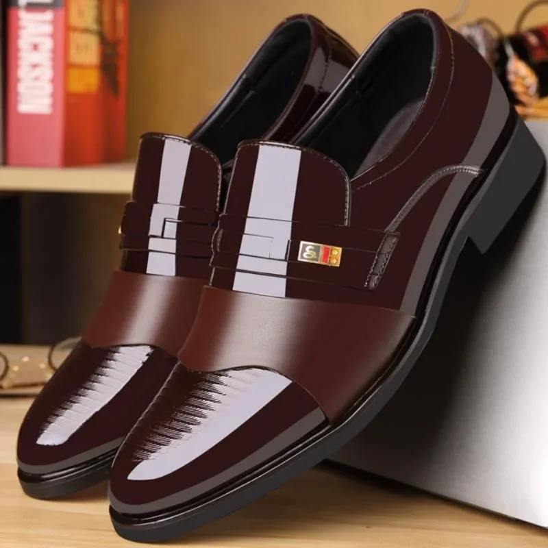 Leather Work Oxfords - Кожаные мужские туфли-оксфорды на свадьбу, деловые