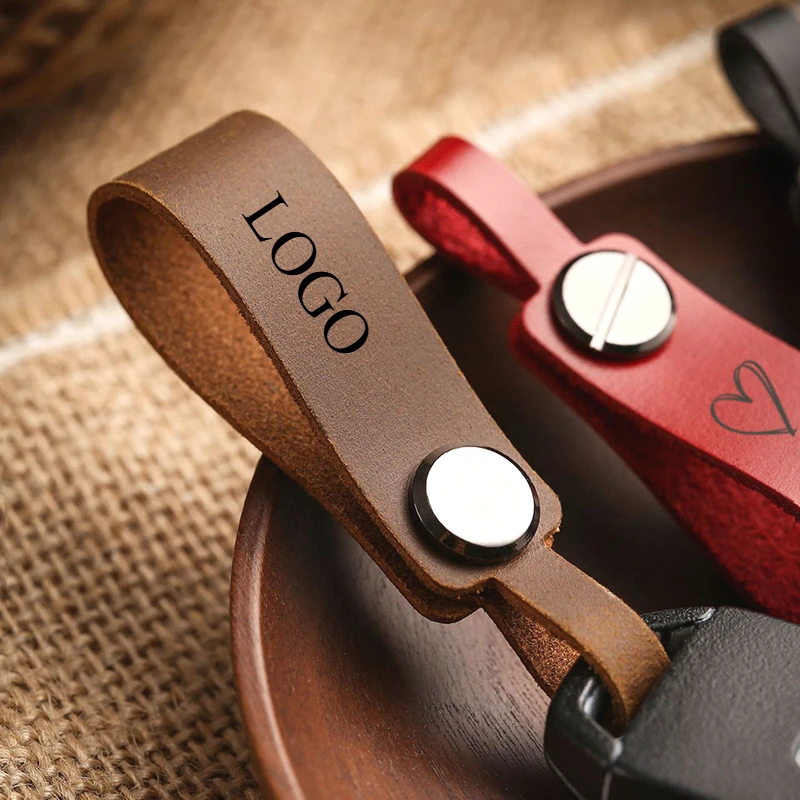 Leatherwork Keychain - Брелок из натуральной кожи с логотипом