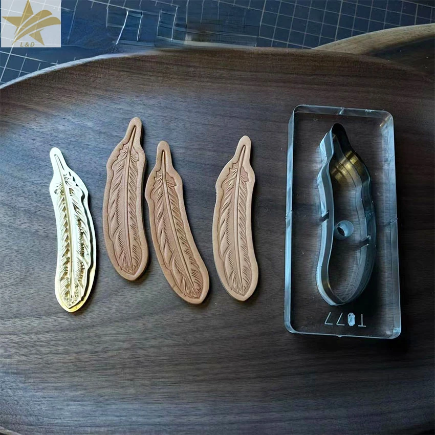 Leather Stamp Set - Латунный штамп в форме пера, набор