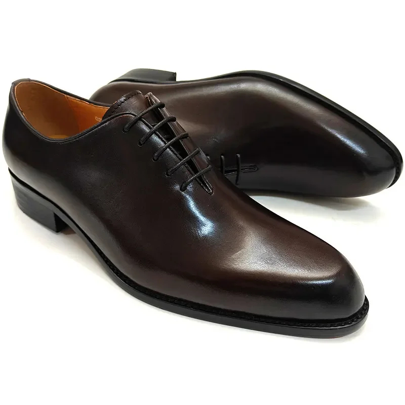 Leather Work Oxfords - Туфли мужские кожаные ручной работы, успешная