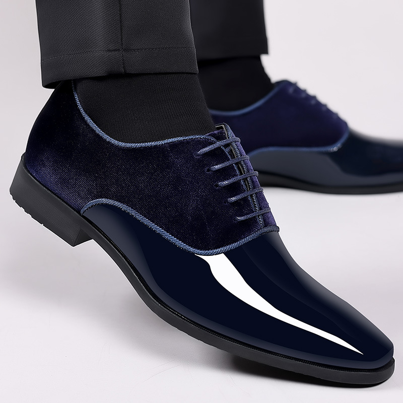 Leather Work Oxfords - Мужские деловые кожаные туфли, повседневные официальные
