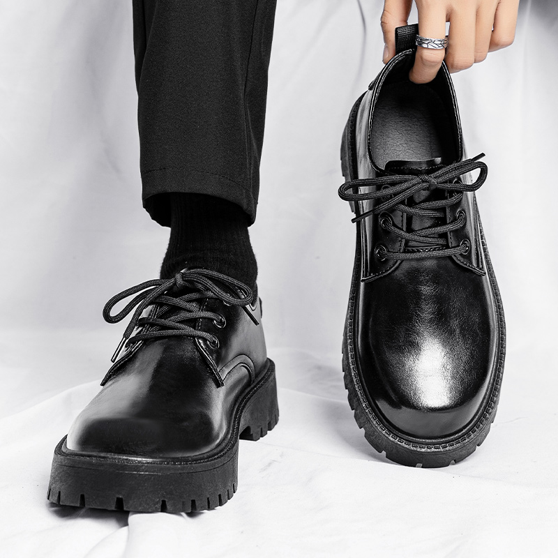 Leather Work Oxfords - Мужская кожаная повседневная обувь, удобная рабочая