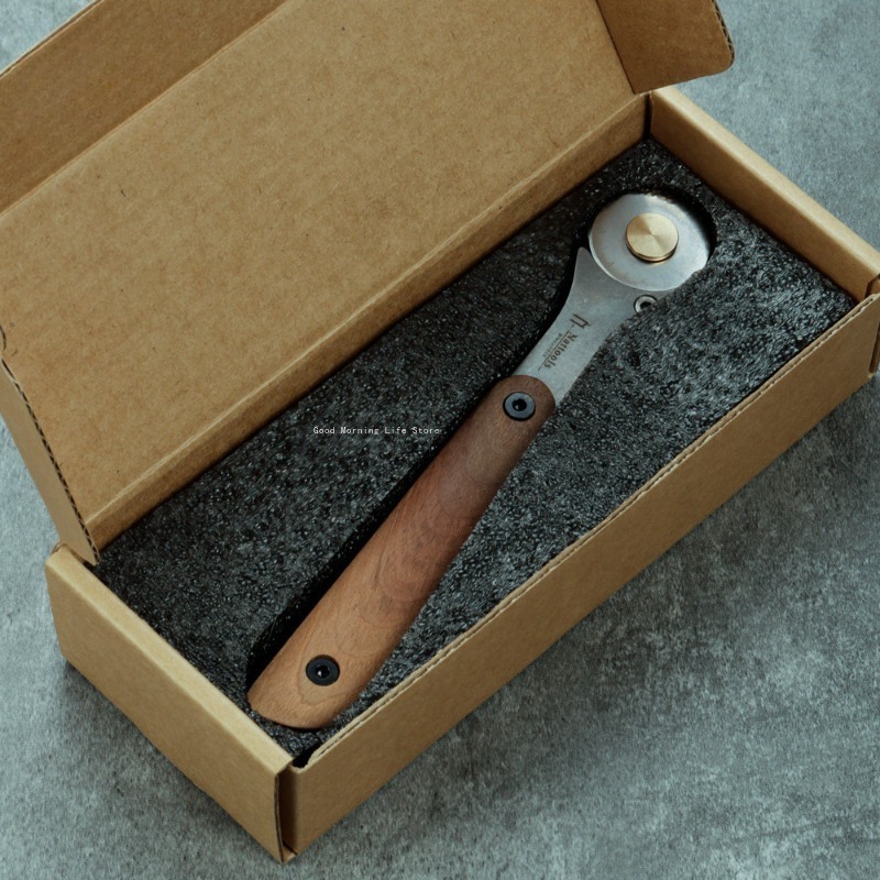 Round Knife Leatherwork - Малый металлический роликовый нож из нержавеющей
