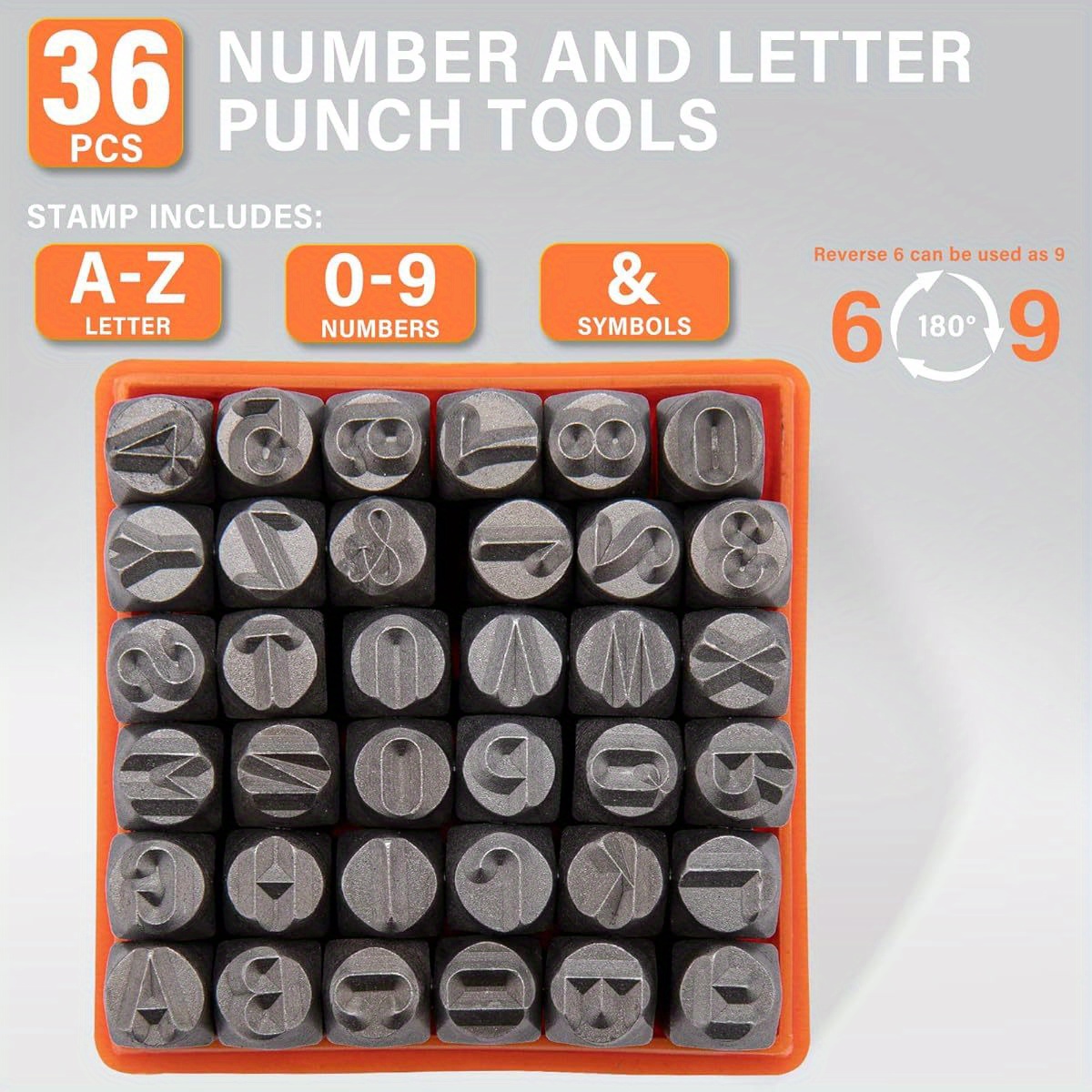 Leather Stamp Set - Набор металлических штампов для гравировки, 36