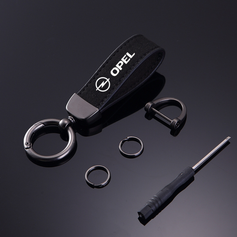 Leatherwork Keychain - Замшевый автомобильный брелок, рекламный подарок с