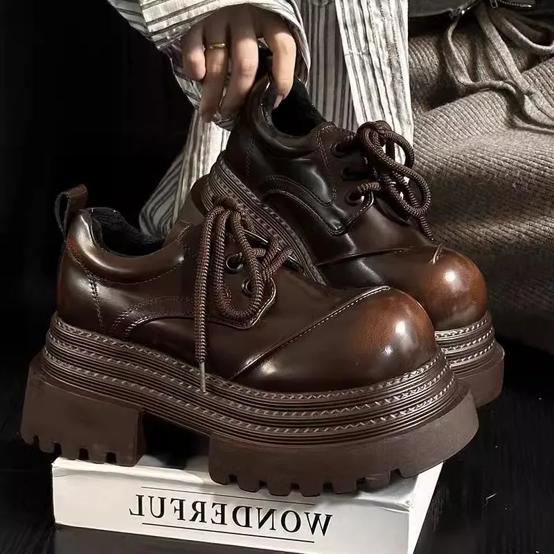 Leather Work Oxfords - Женские лоферы в стиле ретро, новинка