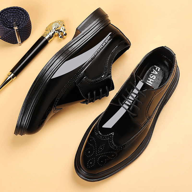 Мужские лакированные туфли-бро – обзор и цена Leather Work Oxfords