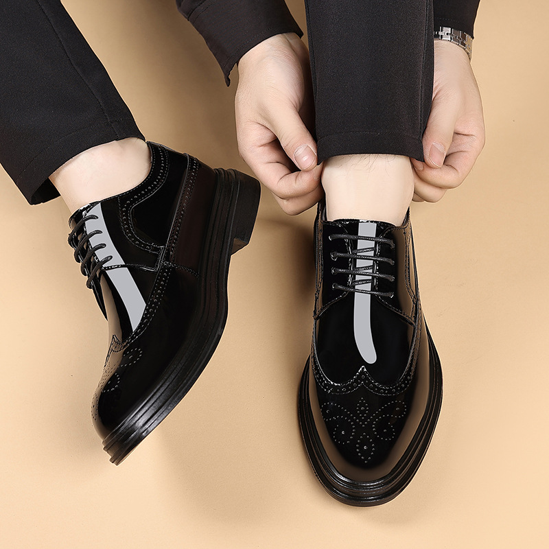 Мужские лакированные туфли-бро – обзор и цена Leather Work Oxfords