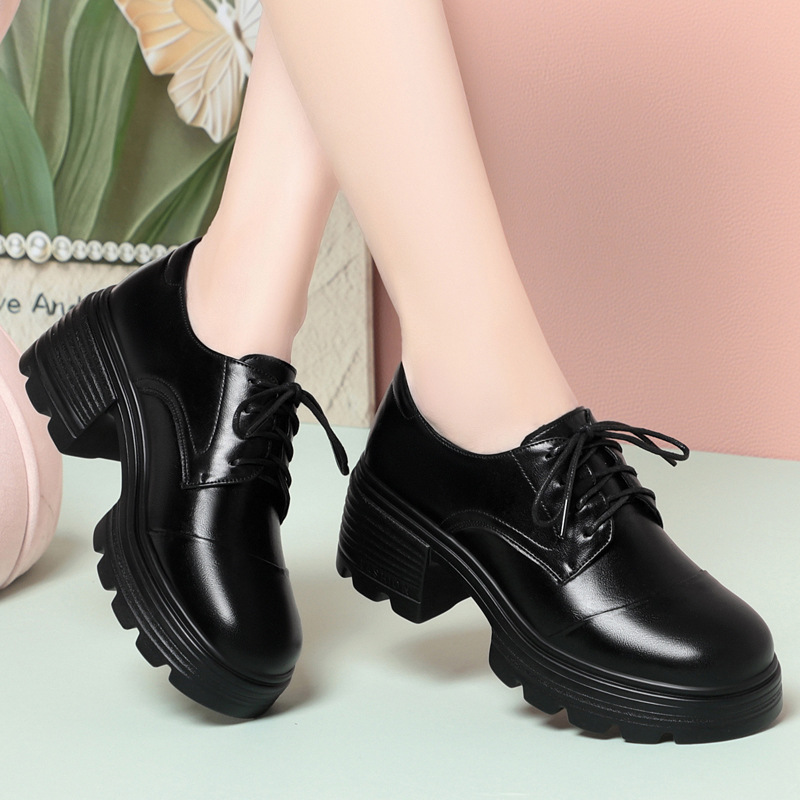 Дышащие удобные туфли на платф – обзор и цена Leather Work Oxfords