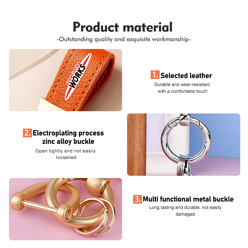 Кожаный брелок для ключей MINI – обзор и цена Leatherwork Keychain