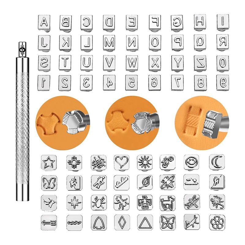 Набор из 72 инструментов для т – обзор и цена Leather Stamp Set