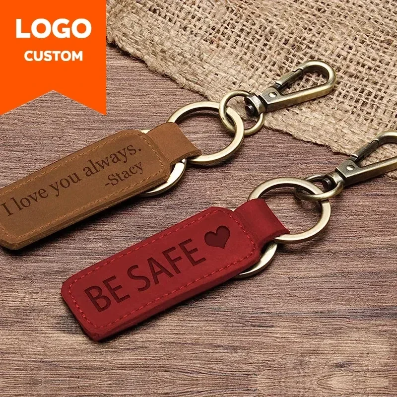 Кожаный брелок с лазерным лого – обзор и цена Leatherwork Keychain