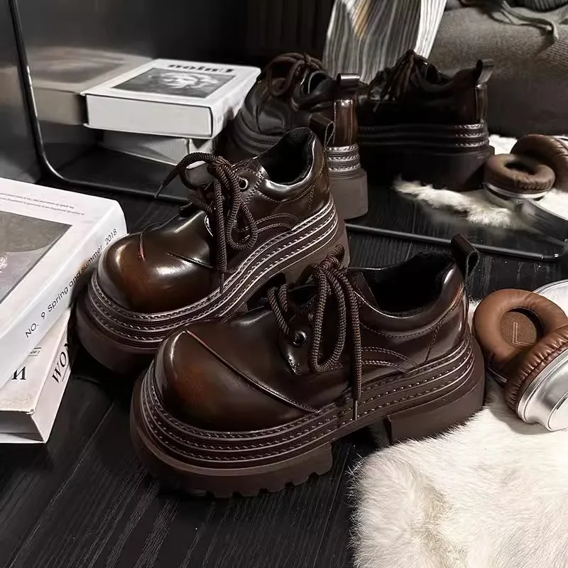 Женские лоферы в стиле ретро,  – обзор и цена Leather Work Oxfords
