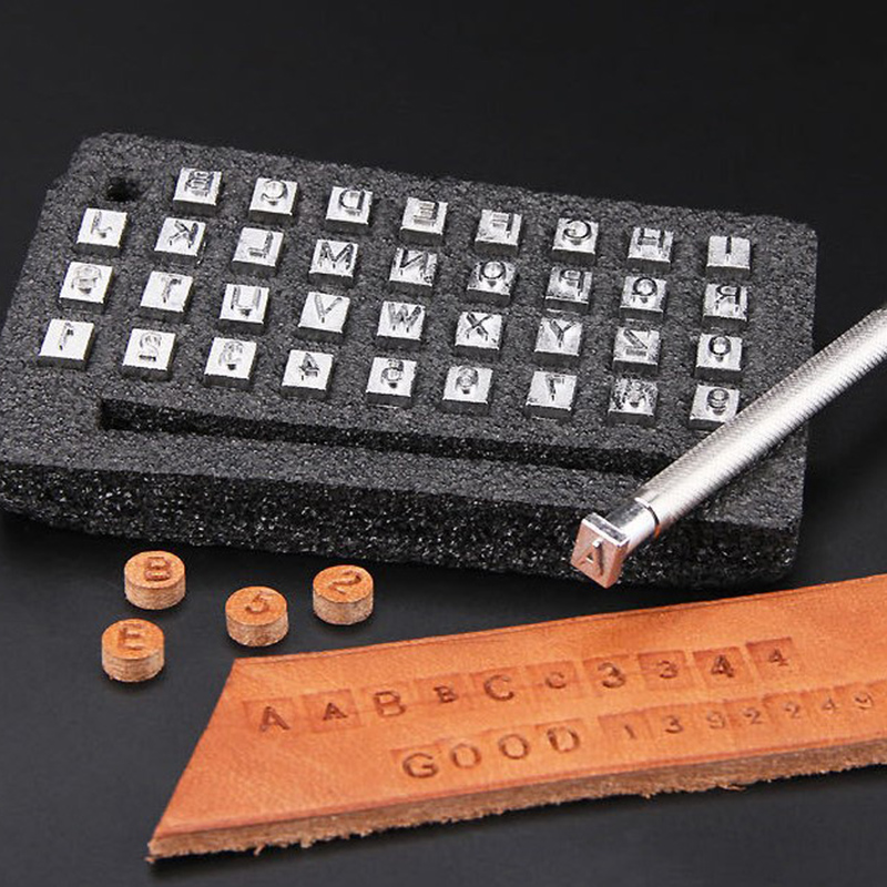 36 шт., набор кожаных штампов  – обзор и цена Leather Stamp Set
