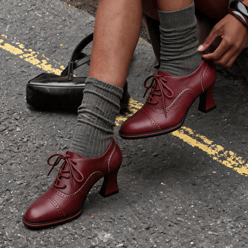 Женские туфли-оксфорды из иску – обзор и цена Leather Work Oxfords